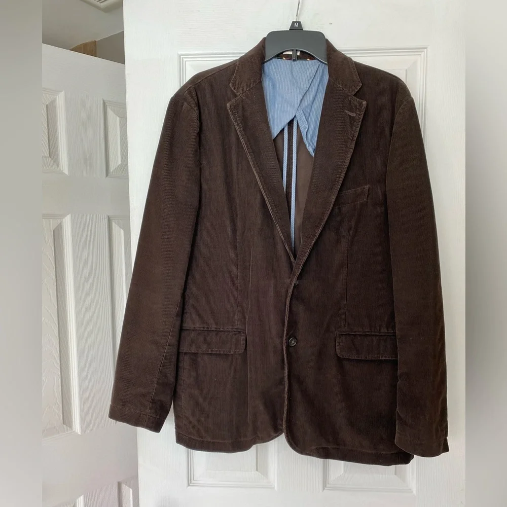 🪵J. Crew Men’s Vintage Brown Corduroy Blazer, Large🪵